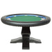 8 Player Poker Table Round LED - BBO Ginza Green Felt