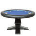 8 Player Poker Table Round LED - BBO Ginza Blue Felt