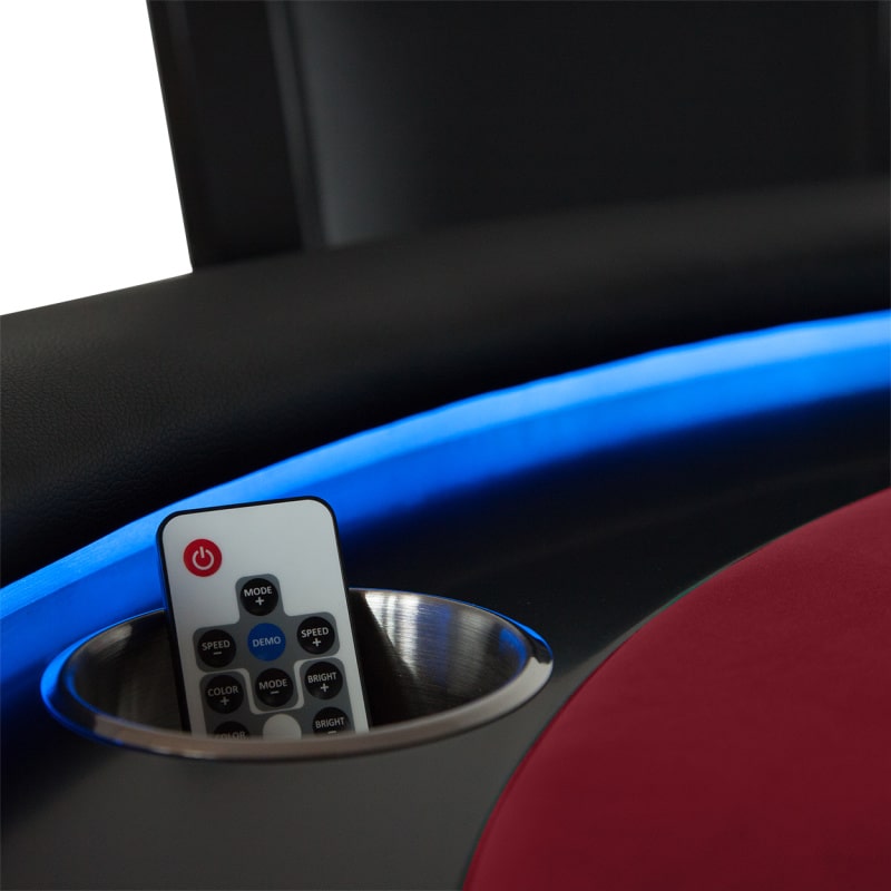 8 Player Poker Table Round LED - BBO Ginza Cupholder View