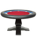 8 Player Poker Table Round LED - BBO Ginza Red Felt
