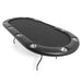 Aces_Pro_Poker_Table A foldable, Black-felted poker table with black edges and metal cup holders, designed for 10 players with a dealer.