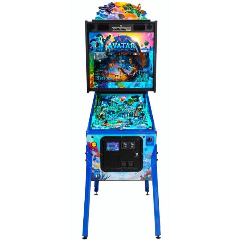 Pinball machine themed after the movie 'Avatar' on a white background