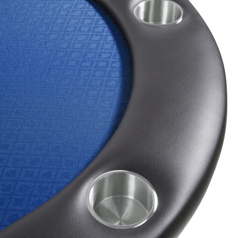 BBO Aces Pro Poker Table-Cup holder view in Blue