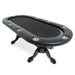 BBO Elite Classic Poker Table - Black Racetrack in Black Felt