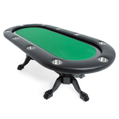 BBO Elite Classic Poker Table - Black Racetrack in Green Felt