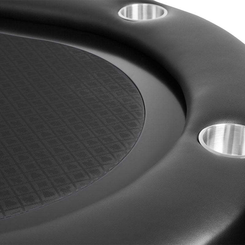 BBO Elite Classic Poker Table - Cupholder in Black Felt