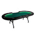 BBO Aces Pro Alpha Lighted Folding Poker Table for 10 Players in Green
