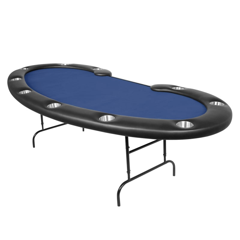 BBO Prestige Folding Poker Table for 10 Players in Blue