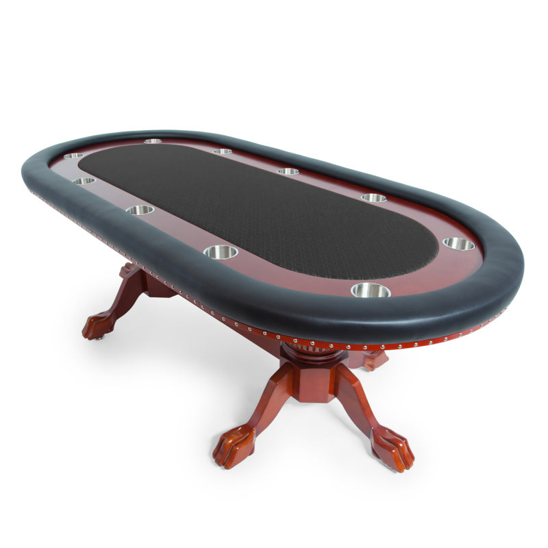 BBO Rockwell Poker Table - Mahogany Texas Hold 'Em in Black left view