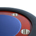 BBO Rockwell Poker Table - Mahogany Texas Hold 'Em in Blue Cupholder View