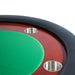 BBO Rockwell Poker Table - Mahogany Texas Hold 'Em in Green Cupholder View