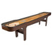 Wooden Gentry shuffleboard table on a white background