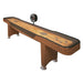 Champion Qualifier Wooden shuffleboard table with a white background