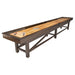 Wooden Champion Sheffield shuffleboard table on a white background