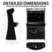 Creative Arcades TR-2 Terminator Light Blaster 4 Player Stand up Arcade Machine Dimensions 