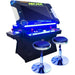 Creative Arcades Tilt Cocktail Arcade - 5200 Games front view tilted two stools