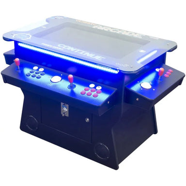 Creative Arcades Tilt Cocktail Arcade - 5200 Games right view flat screen lights on