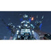 Robot in a futuristic cityscape with a dark blue sky