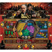 Decorative back glass for 'The Godfather' with game-like design elements and characters from the film.