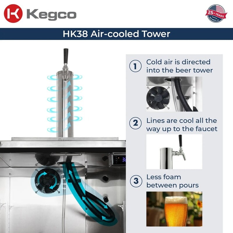 Kegco HK38_Kegerator-aircooled tower