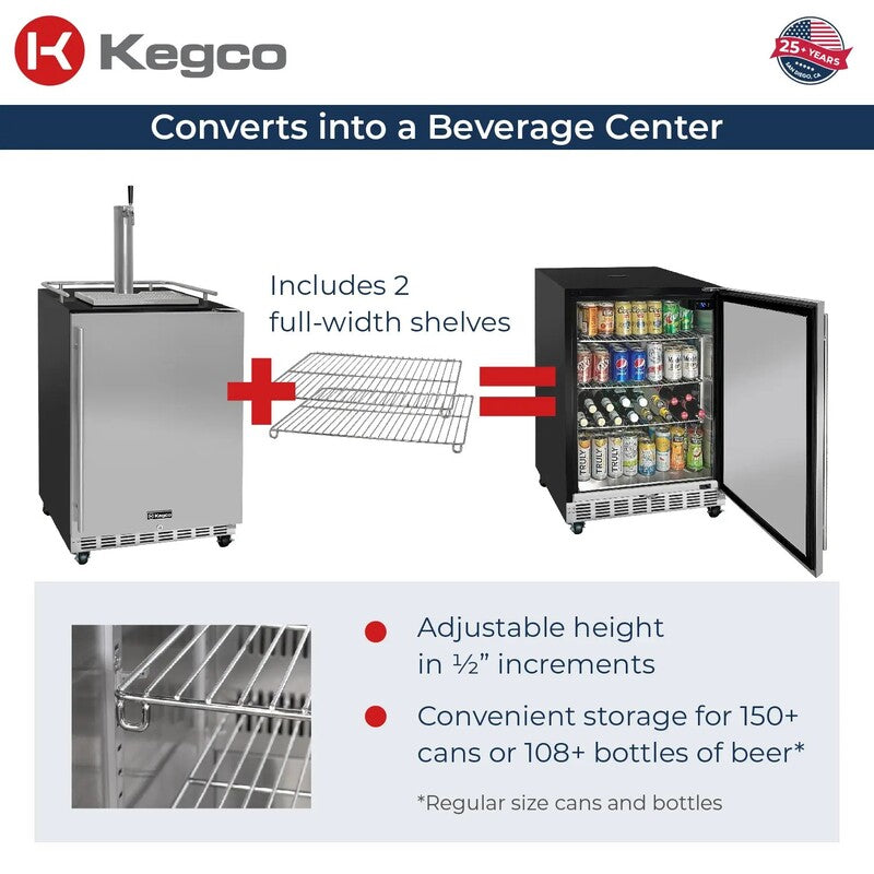 Kegco HK38_Kegerator-converts to refrigerator