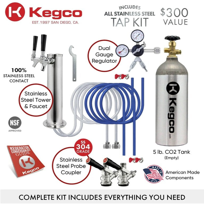 Kegco_K309_Keg Dispenser_Stainless_Steel_Tap_Kit