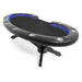 The Lumen HD Poker Table for 10 Players in Black with Blue LED Light