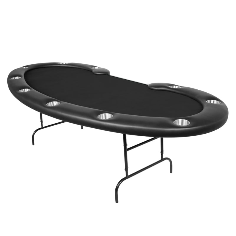Prestige Folding Leg Poker Table for sale 10 Players in Black