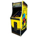 Pac-Man-Pixel-Bash-Coin-Op-Upright arcade machine with Pac-Man design on a white background