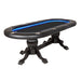Texas Hold 'Em Poker Table 10 Player LED - BBO Elite Alpha Black Felt