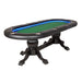 Texas Hold 'Em Poker Table 10 Player LED - BBO Elite Alpha Green Felt 