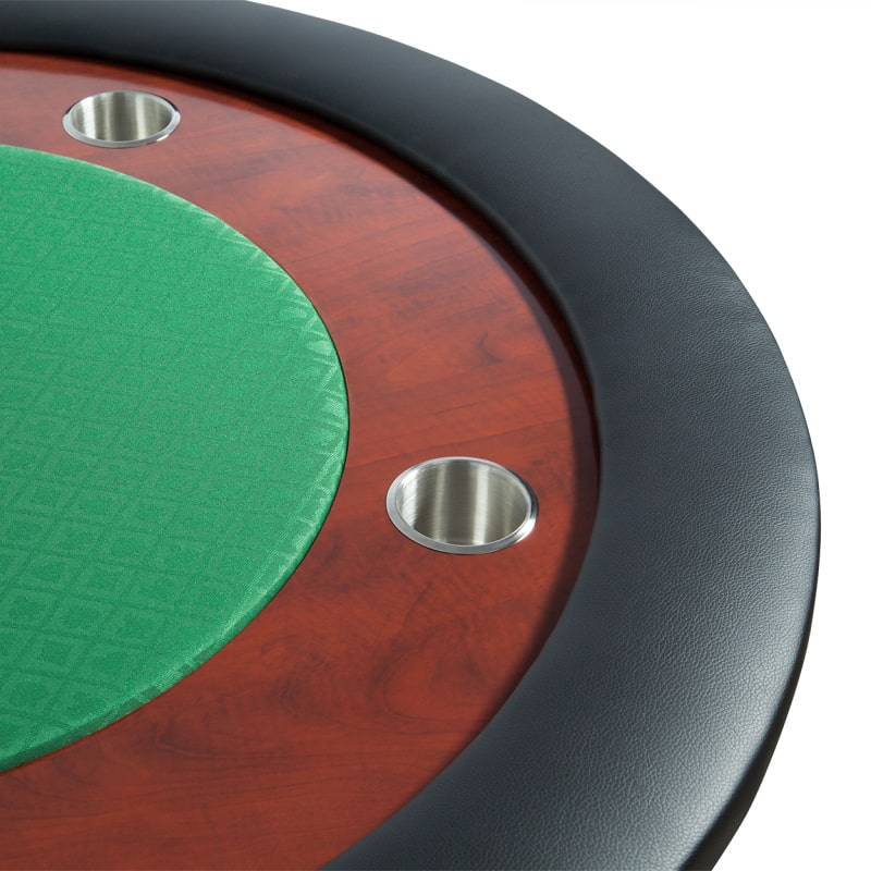 Tge Ultimate Poker Table-Mahogany Racetrack in Green