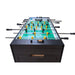 Tornado Foosball Sport table with black frame and green playing surface on a white background