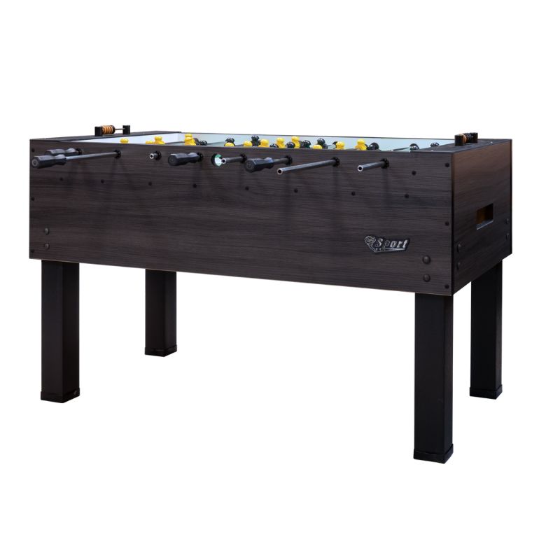 Tornado Sport Foosball table with a dark wood finish on a white background