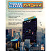 Advertisement for the 'World's Largest Pac-Man' arcade machine with cityscape background
