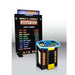 World's Largest Pac-Man arcade machine with digital scoreboard on a white background