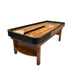 Champion Bank Shot shuffleboard table with black sides on a white background
