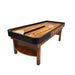 Champion Bank Shot shuffleboard table with black sides on a white background