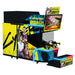 Colorful arcade machine with 'Cyberpunk: Ture Wars' branding on a white background