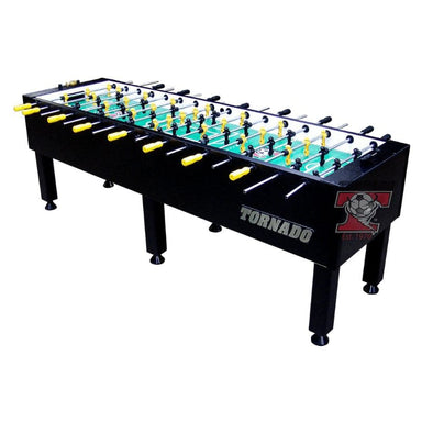 Foosball table with Tornado branding on a white background